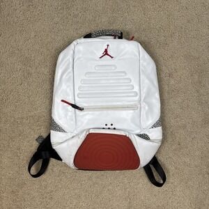 Backpack Nike Air Jordan 3 White Cement Grey Red Basketball Bag Elephant 2017-18